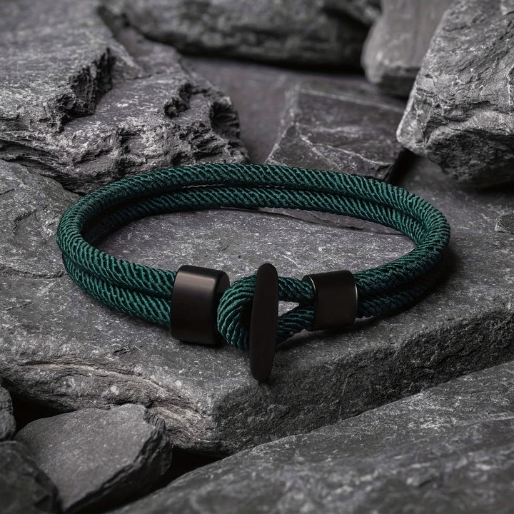 Heren Armband | Gevlochten Milan Line Touw | Walvisstaart Gesp | Boho Nautische Stijl