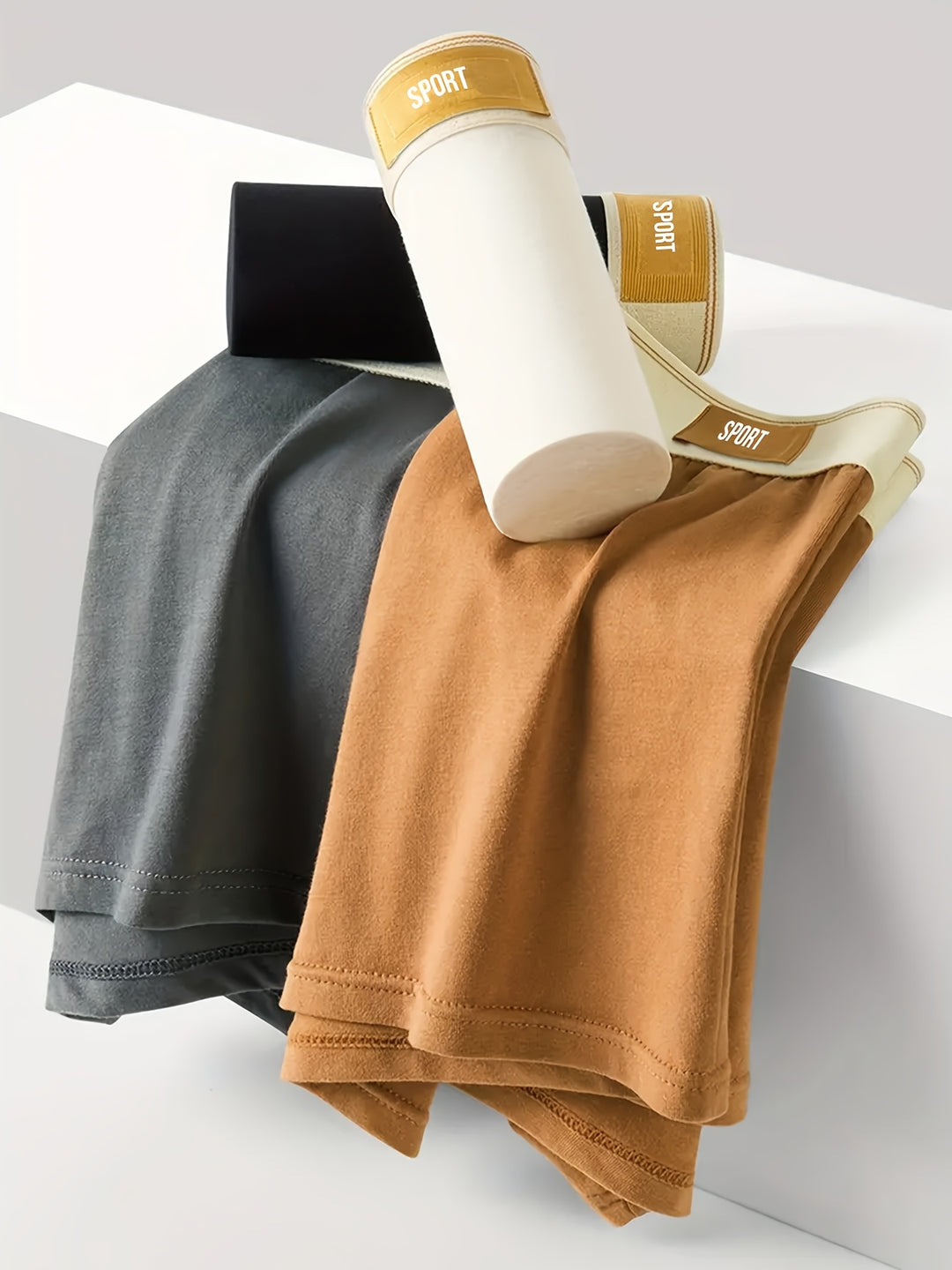 Heren Boxershorts | Set van 3 | Ademende Polyester met Stretch | Effen Kleur & Comfort Fit