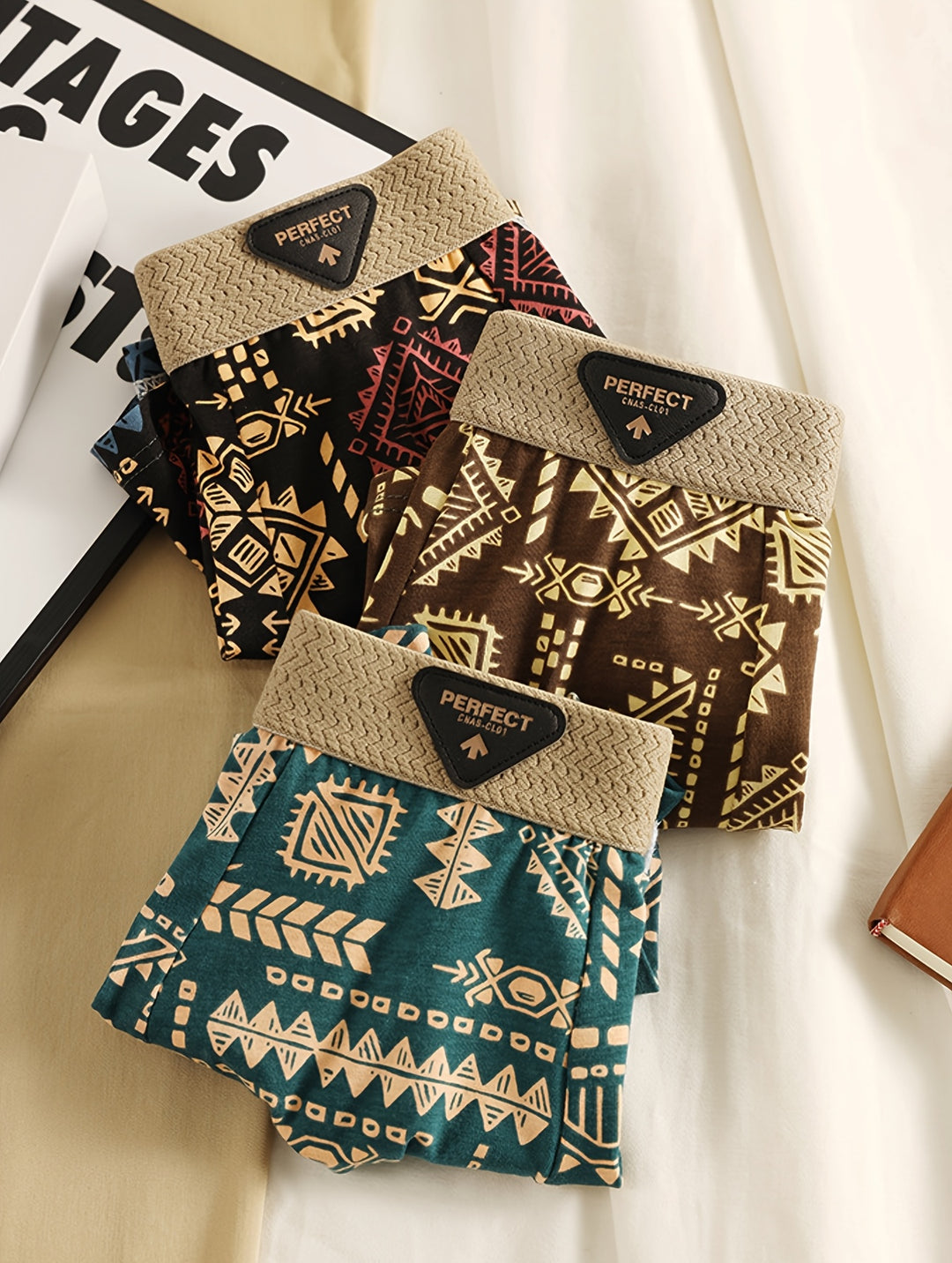 Heren Boxershorts | Set van 3 | Tribal Print | Katoen & Stretch | Ademend Comfort