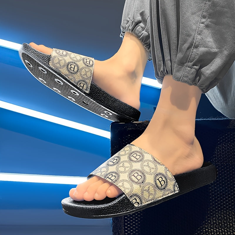 Heren Slippers | Antislip & Slijtvaste EVA Zool | Open Teen Slip-On | Wolkenprint Casual Sandalen