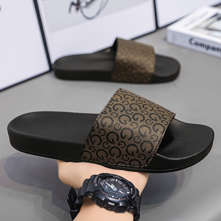 Heren Slippers | Antislip & Slijtvaste EVA Zool | Open Teen Slip-On | Wolkenprint Casual Sandalen