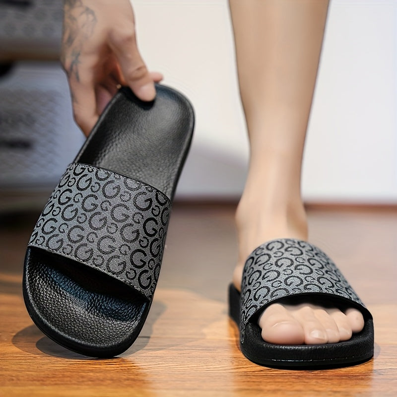 Heren Slippers | Antislip & Slijtvaste EVA Zool | Open Teen Slip-On | Wolkenprint Casual Sandalen