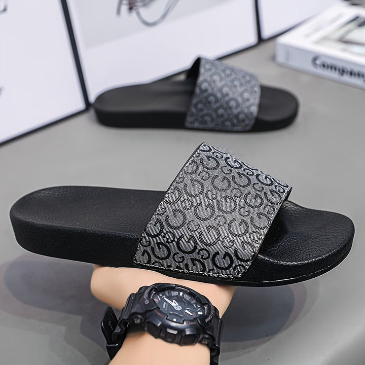 Heren Slippers | Antislip & Slijtvaste EVA Zool | Open Teen Slip-On | Wolkenprint Casual Sandalen