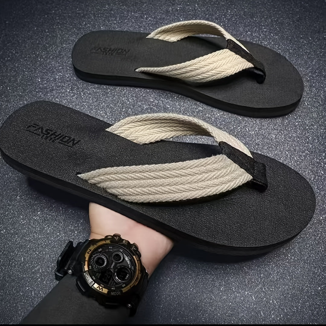 Heren Pantoffels | Zomer Stijl | Slip-On Stranddesign | EVA Zool & Stoffen Bovenkant
