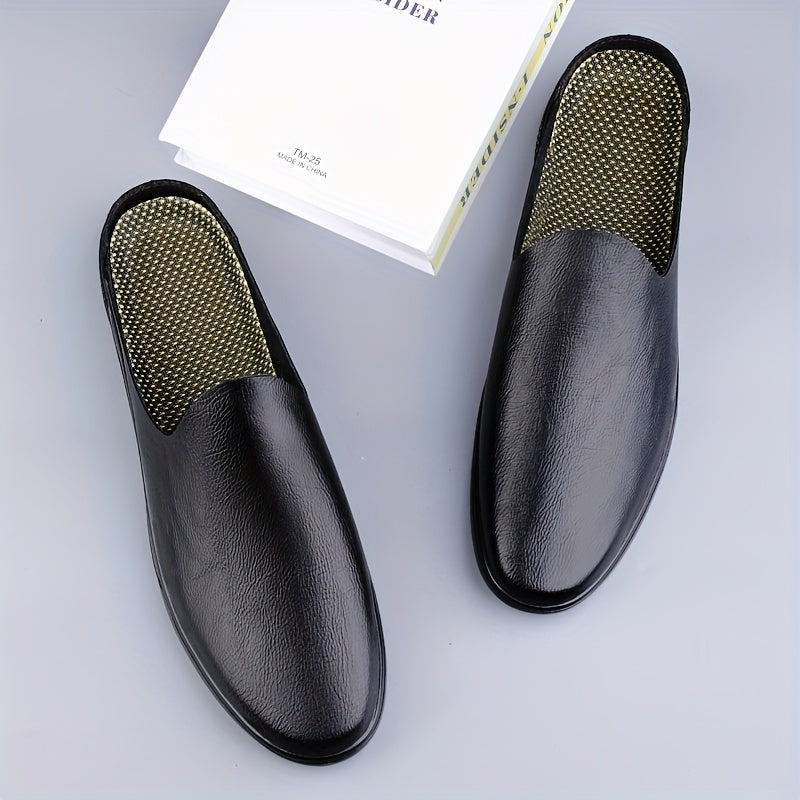 Heren Muilezelschoenen | Gespleten Koeienleer & Hol Design | Antislip Rubberen Zool | Casual Outdoor Schoenen