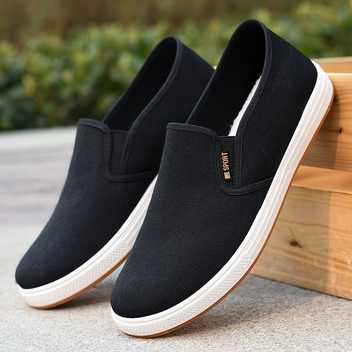 Heren Sneakers | Blauwe Slip-On Loafers | Elastische Zijband & Antislipzool | Ademend & Comfortabel