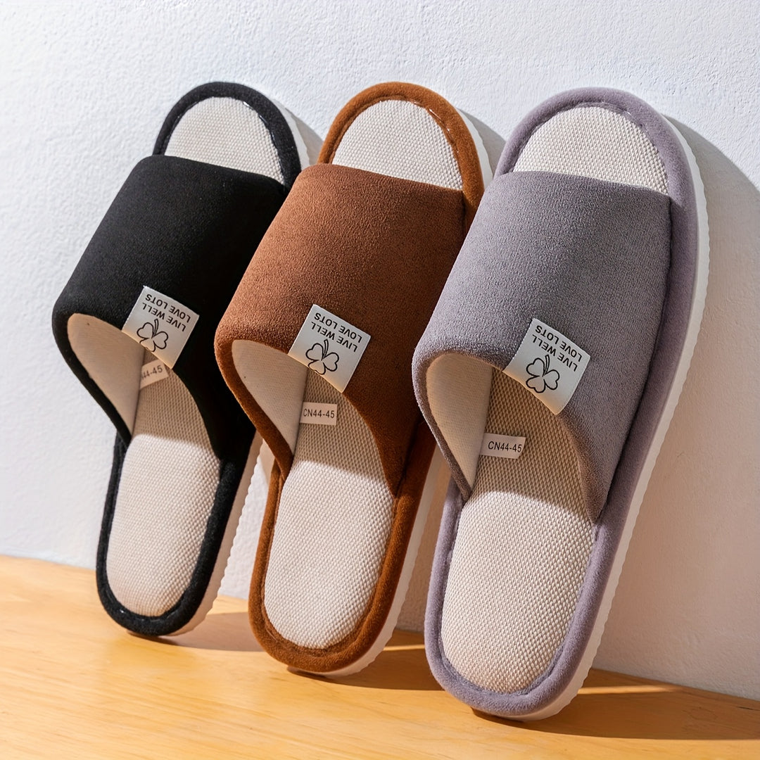 Unisex Pantoffels | Effen Kleur & Instapontwerp | Zachte Antislip EVA-Zool | Voor Thuis & Kantoor