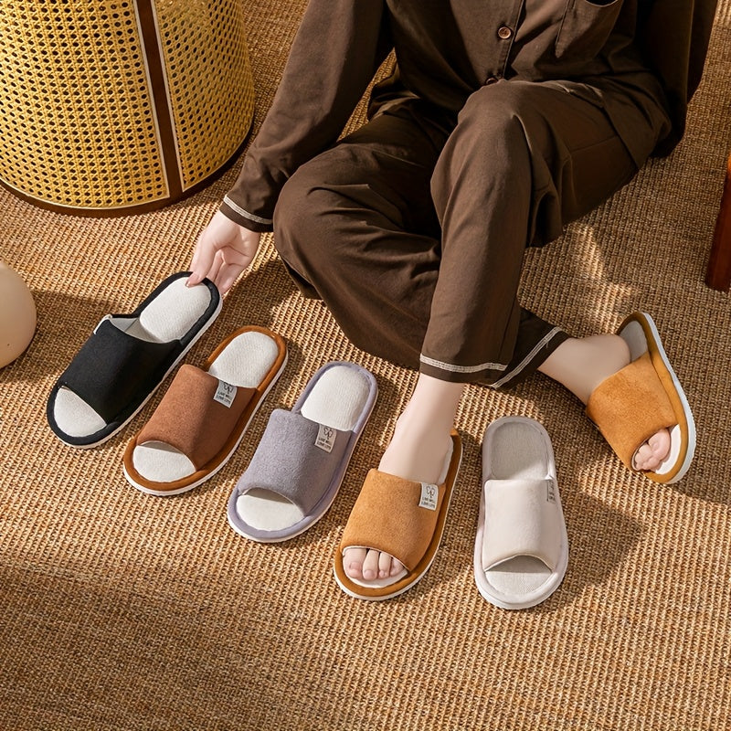 Unisex Pantoffels | Effen Kleur & Instapontwerp | Zachte Antislip EVA-Zool | Voor Thuis & Kantoor