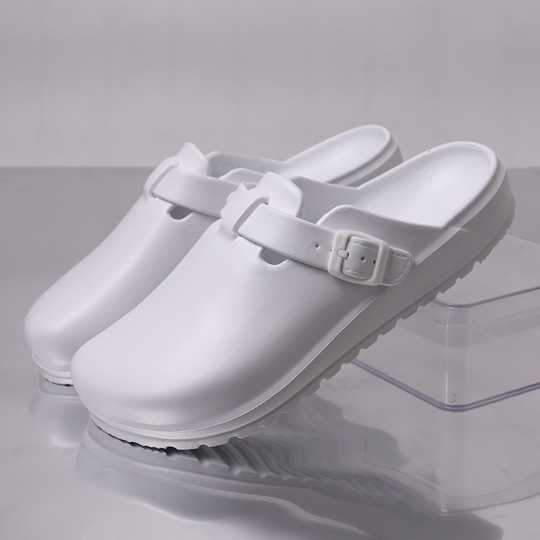 Heren Klompen | Effen EVA | Verstelbare Gesp & Ronde Neus | Antislip & Lichtgewicht Strand- en Dagelijkse Sandalen
