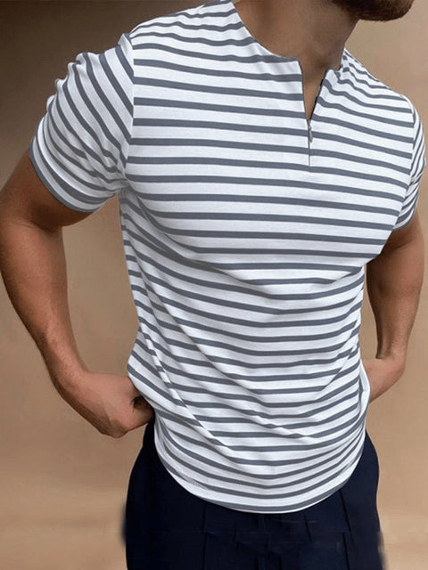 Heren T-shirt | O-Hals & Broadcloth Stof | Katoen & Polyester | Casual Voorjaar & Zomerstijl