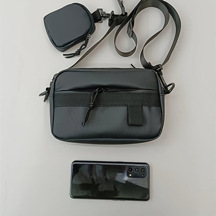 Heren Schoudertas | Compact & Lichtgewicht | Met Telefoonvak | Voor Reizen & Dagelijks Gebruik