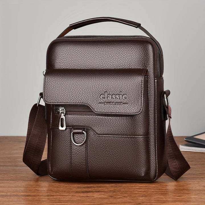 Heren Schoudertas | Vintage Messenger Stijl | Meerdere Compartimenten | Afneembare Band