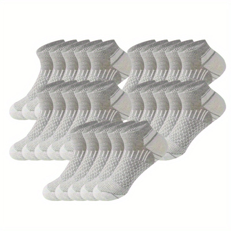 Heren Sokken | Enkelmodel | Vochtregulerend & Antislip | Polyester Bundel
