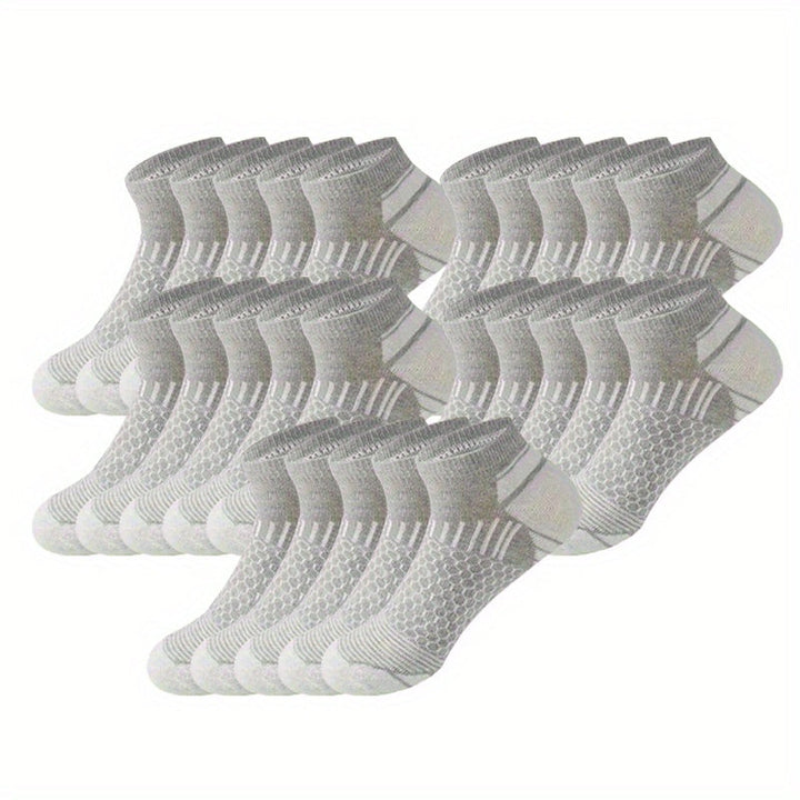 Heren Sokken | Enkelmodel | Vochtregulerend & Antislip | Polyester Bundel