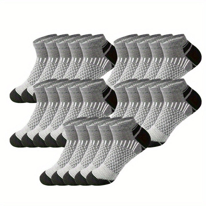Heren Sokken | Enkelmodel | Vochtregulerend & Antislip | Polyester Bundel