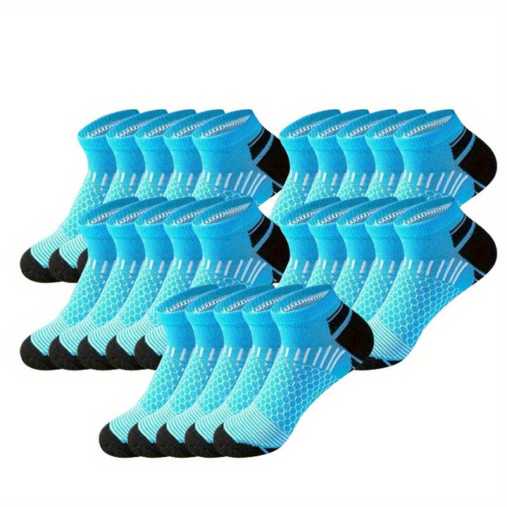 Heren Sokken | Enkelmodel | Vochtregulerend & Antislip | Polyester Bundel