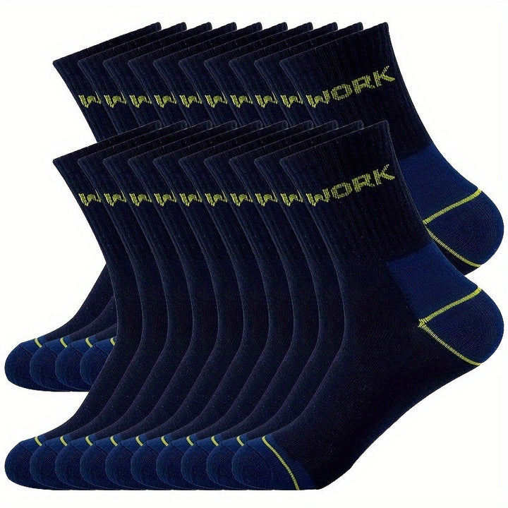 Heren Sokken | Mid-Calf Model | Ademend & Veelzijdig | Effen Polyester