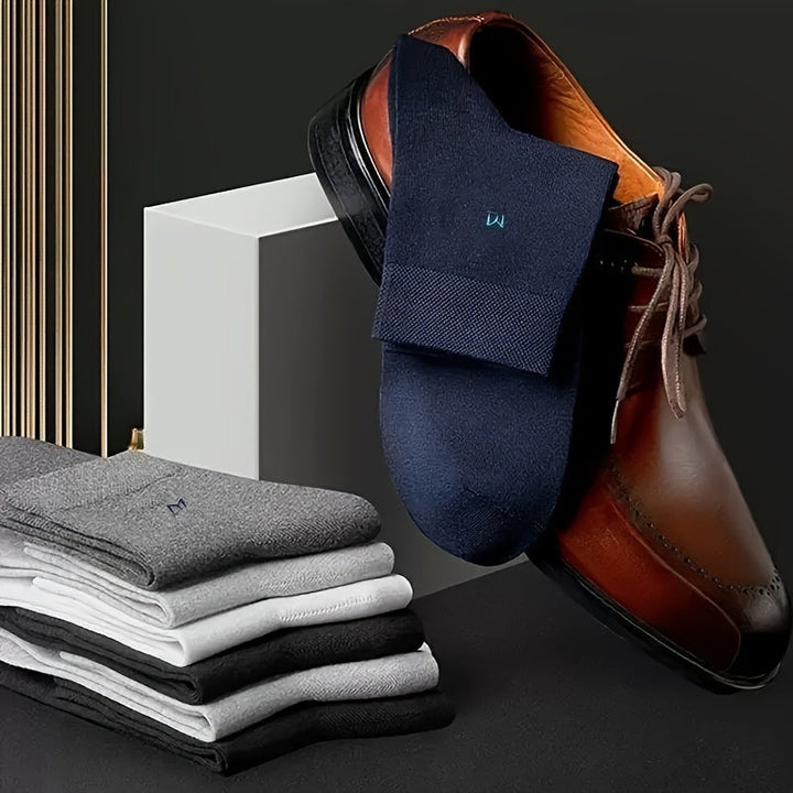 Heren Sokken | Mid-Calf Crew | Ademend & Comfortabel | Katoenmix Gebreid