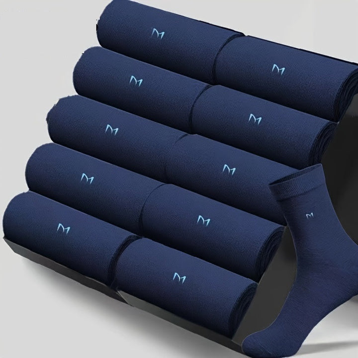 Heren Sokken | Mid-Calf Crew | Ademend & Comfortabel | Katoenmix Gebreid