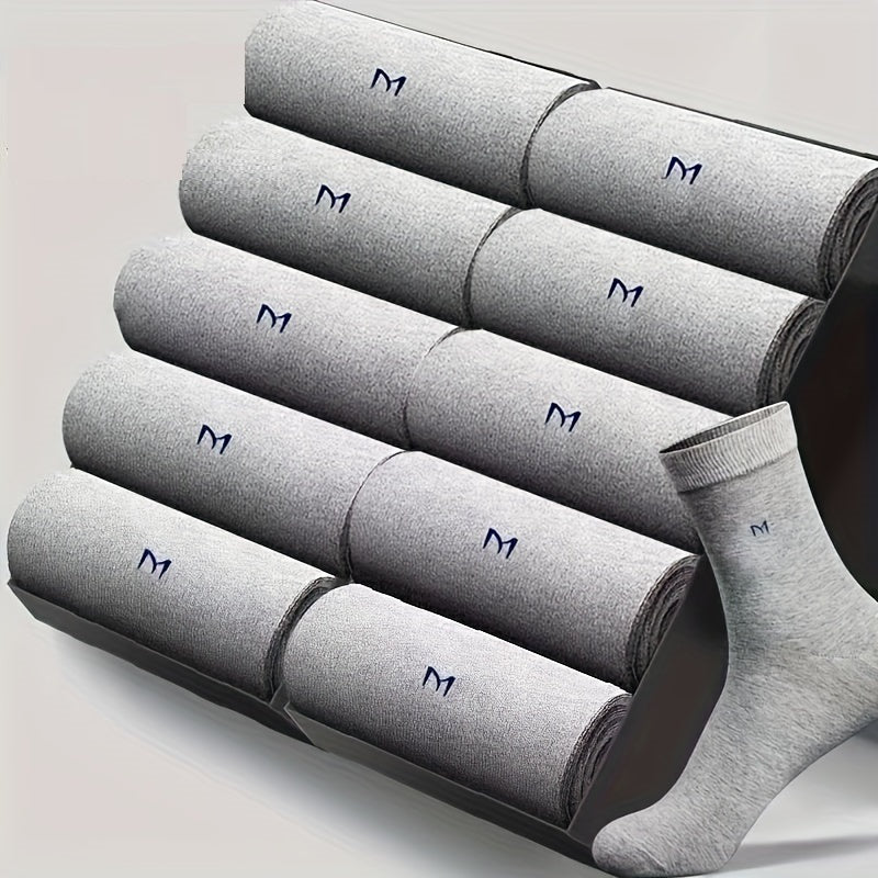 Heren Sokken | Mid-Calf Crew | Ademend & Comfortabel | Katoenmix Gebreid