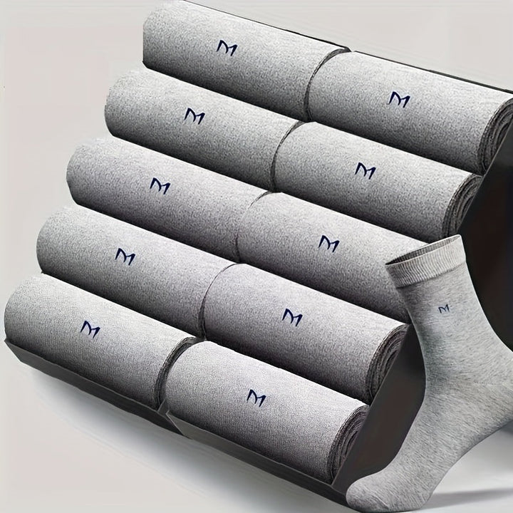 Heren Sokken | Mid-Calf Crew | Ademend & Comfortabel | Katoenmix Gebreid