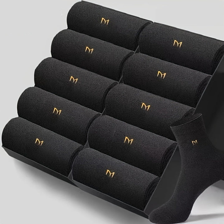 Heren Sokken | Mid-Calf Crew | Ademend & Comfortabel | Katoenmix Gebreid