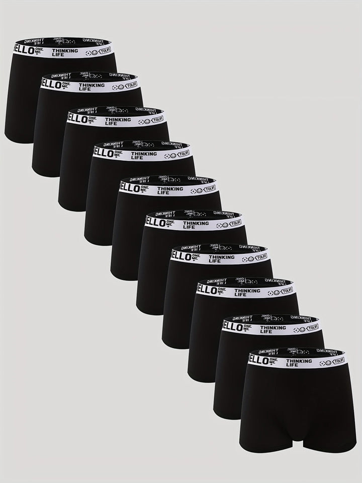 Heren Boxershorts | Sneldrogend & Elastisch | Polyester | 10 stuks