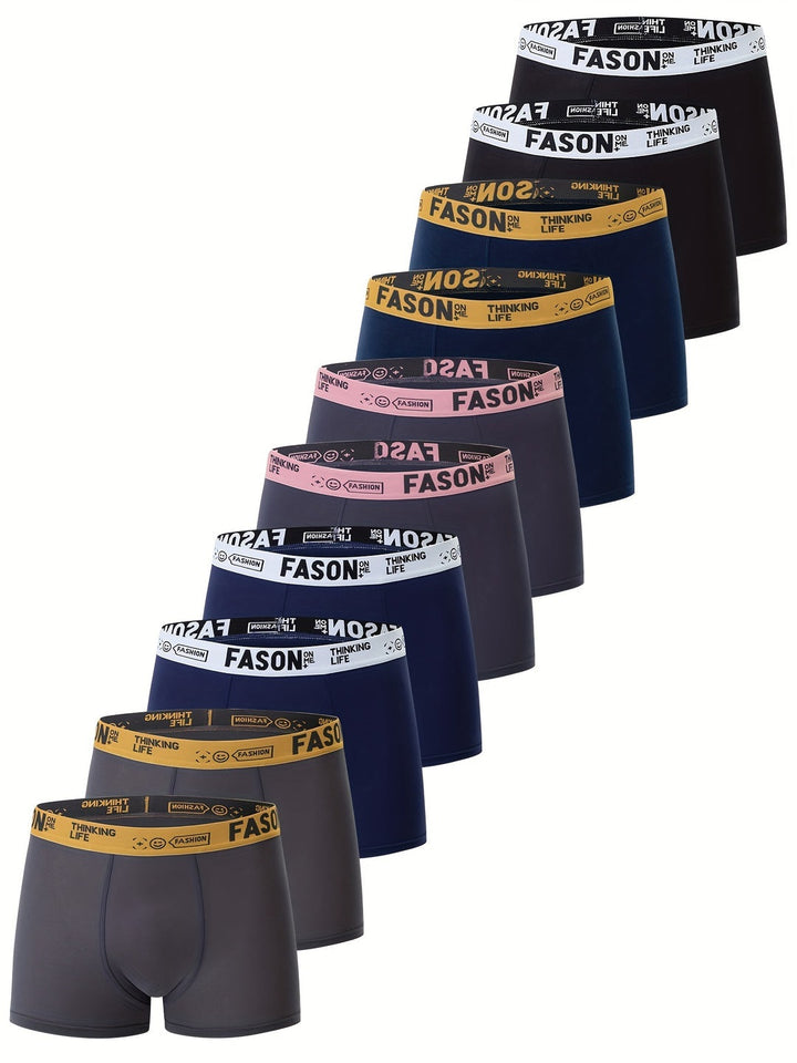 Heren Boxershorts | Ademend & Elastisch | Comfortabel Design | Polyester | 10 stuks
