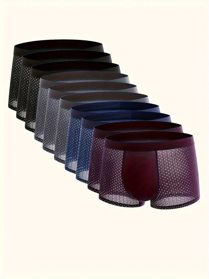 Heren Boxershorts  | Performance Fit | Ademend & Vochtregulerend | Polyester-Elastane | 10 stuks
