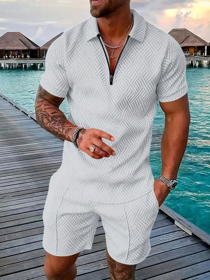 Heren Set | Poloshirt & Shorts | Comfortabel & Luchtig | Voor Zomer & Vrije Tijd