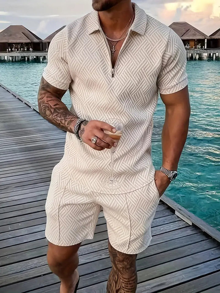 Heren Set | Poloshirt & Shorts | Comfortabel & Luchtig | Voor Zomer & Vrije Tijd