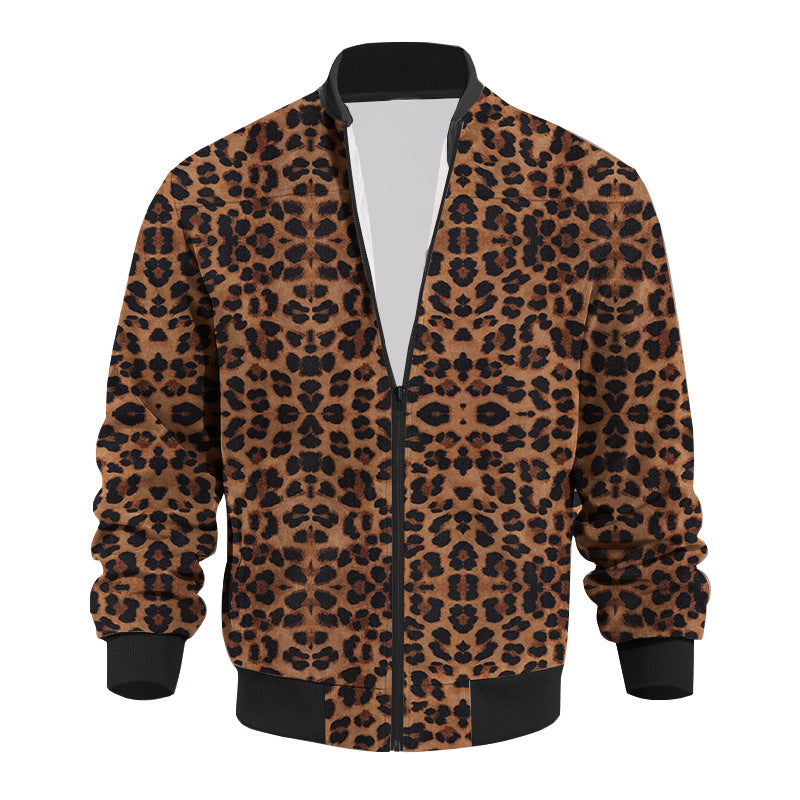 Heren Bomberjack | Leopardprint & Rits | Retro & Comfortabel