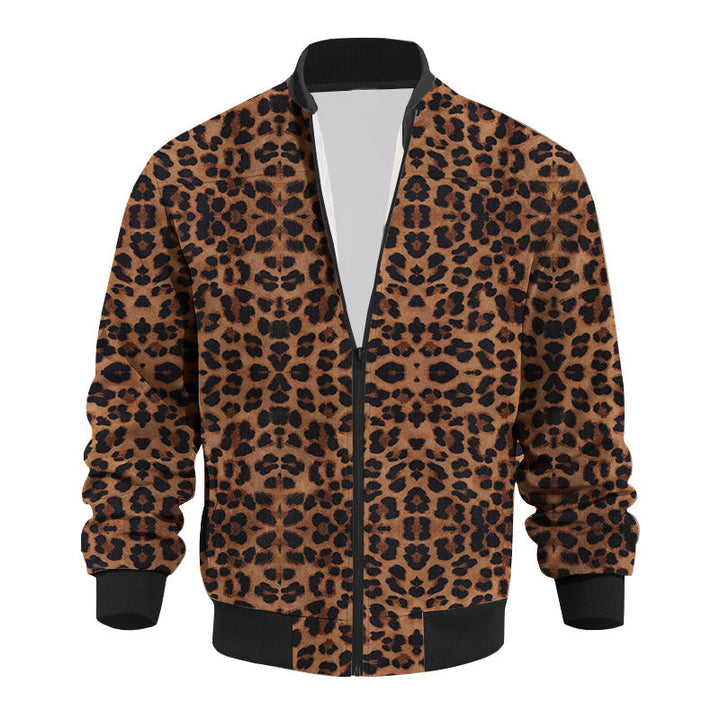 Heren Bomberjack | Leopardprint & Rits | Retro & Comfortabel