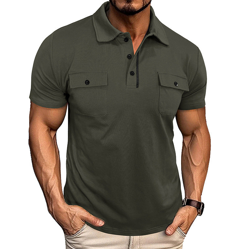 Heren Poloshirt | Knoopsluiting & Reverskraag | Met Borstzak | Lichtgewicht & Stijlvol