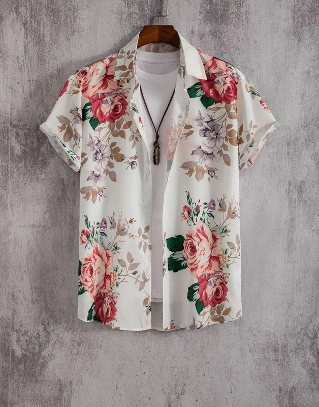 Heren Shirt | Flamingo Print | Tropische Stijl | Zomer