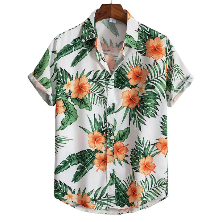 Heren Shirt | Tropische Bloemenprint | Resort Stijl | Zomer