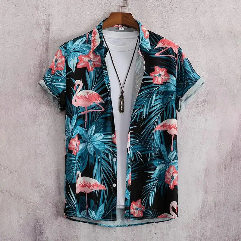 Heren Shirt | Tropische Bloemenprint | Resort Stijl | Zomer