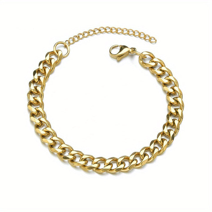 Heren Armband | Cubaanse Schakel | Verguld Roestvrij Staal | Hip Hop Stijl