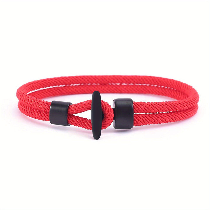 Heren Armband | Gevlochten Milan Line Touw | Walvisstaart Gesp | Boho Nautische Stijl