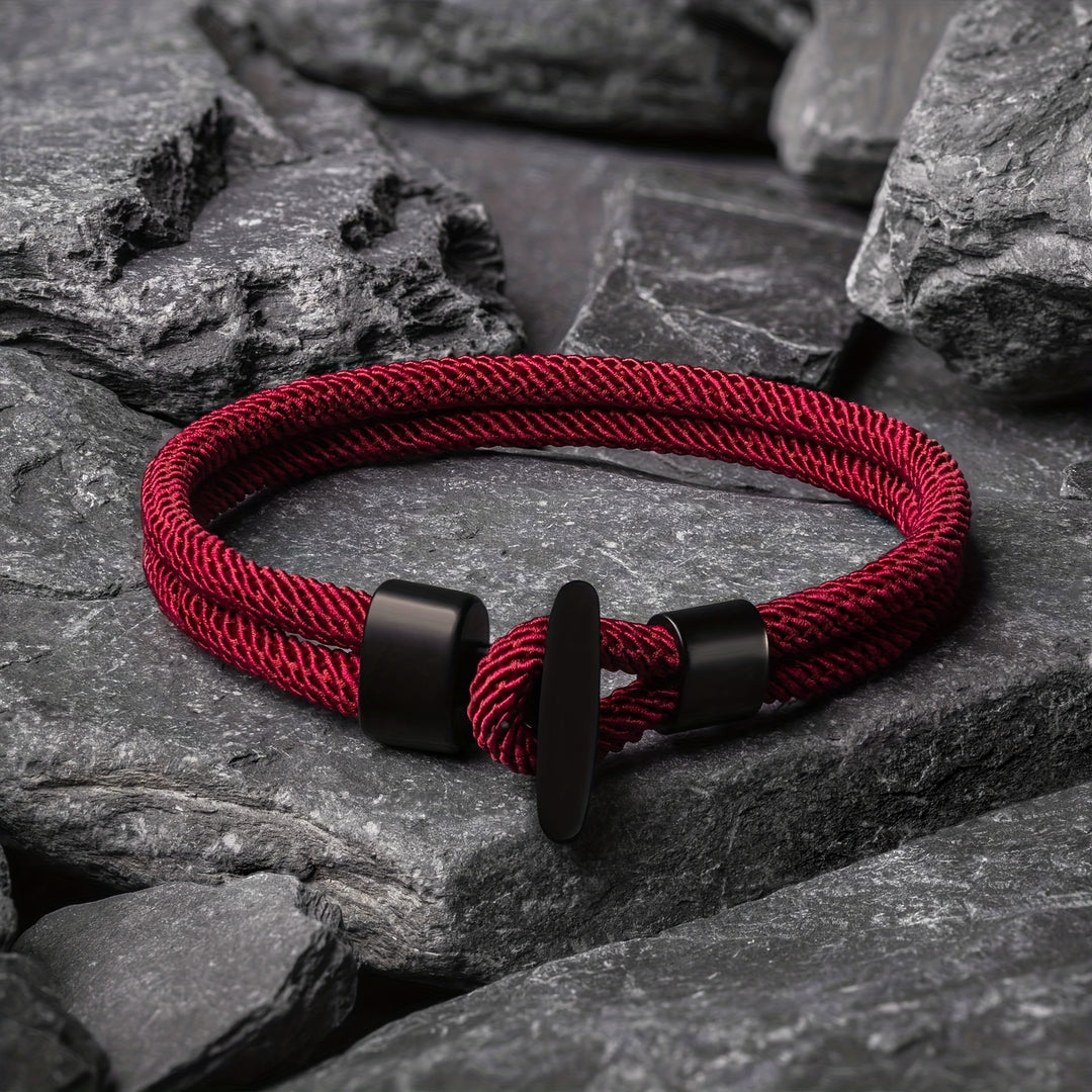 Heren Armband | Gevlochten Milan Line Touw | Walvisstaart Gesp | Boho Nautische Stijl