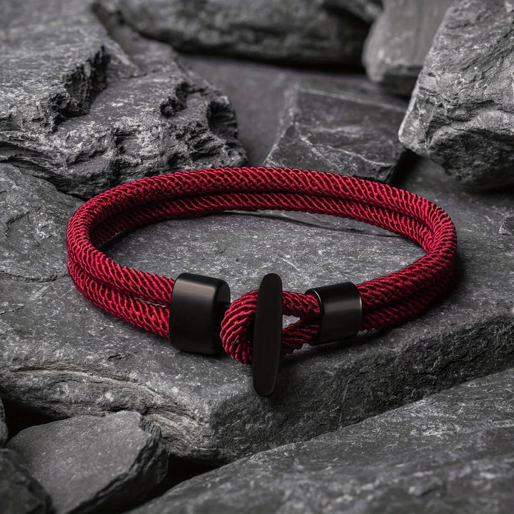 Heren Armband | Gevlochten Milan Line Touw | Walvisstaart Gesp | Boho Nautische Stijl