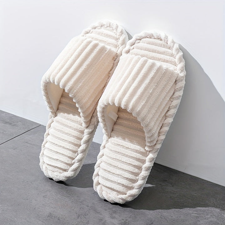 Heren Pantoffels | Corduroy Gestreept | Warm & Comfortabel | EVA Zool | Voor Thuisgebruik