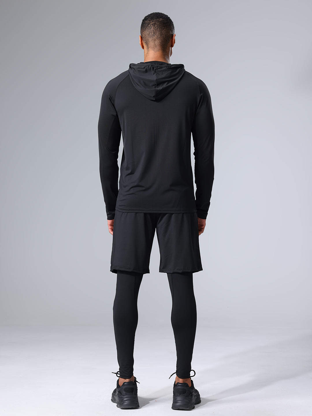 Heren Sportkledingset 4-Delig | Ademend & Sneldrogend | Skinny Fit | Effen Kleur