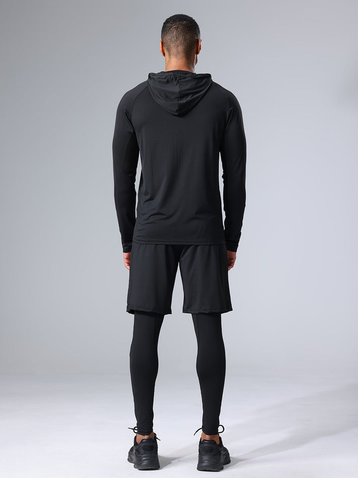 Heren Sportkledingset 4-Delig | Ademend & Sneldrogend | Skinny Fit | Effen Kleur