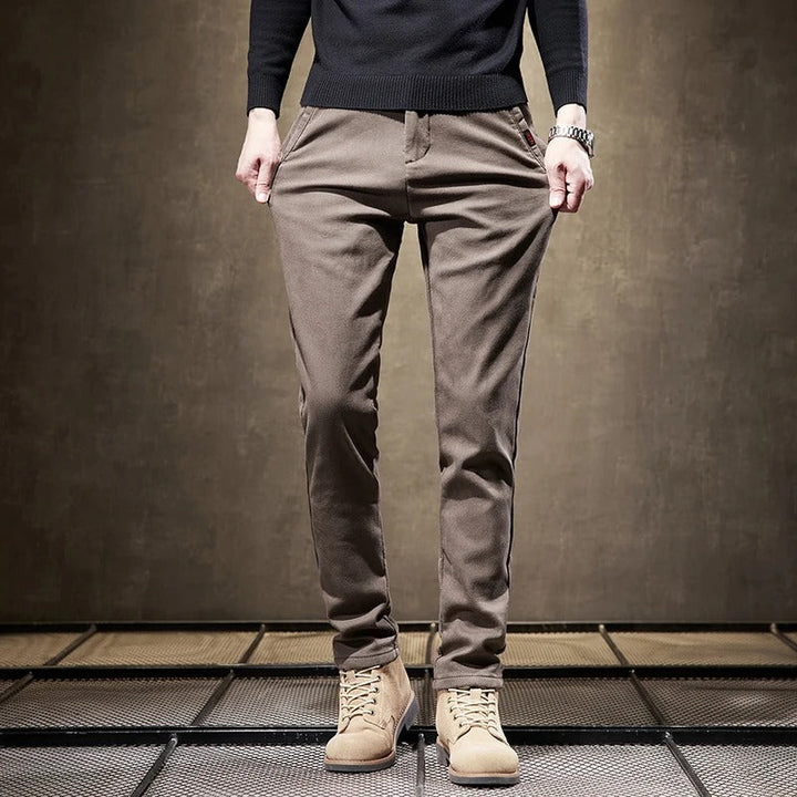 Heren broek | Fleece Gevoerd & Slanke pasvorm| Luxe & Casual