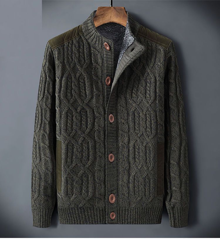 Heren Gebreid Vest | Dikke Wintertrui | Knopen Sluiting