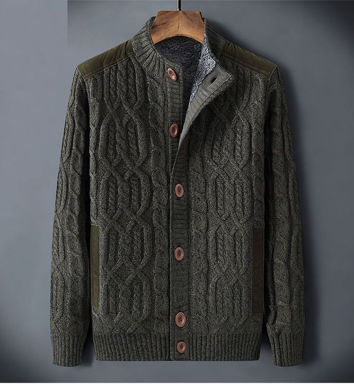 Heren Gebreid Vest | Dikke Wintertrui | Knopen Sluiting
