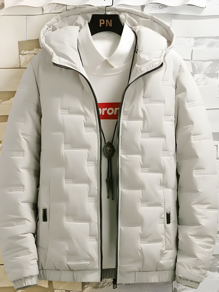 Winterjas Heren | Gewatteerde Pufferjas | Licht & Warm | Met Capuchon