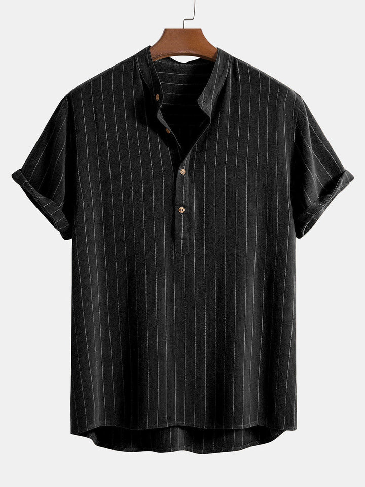 Heren Zomerset | Korte Mouwen Overhemd & Broek | Klassiek & Casual met Opstaande Kraag