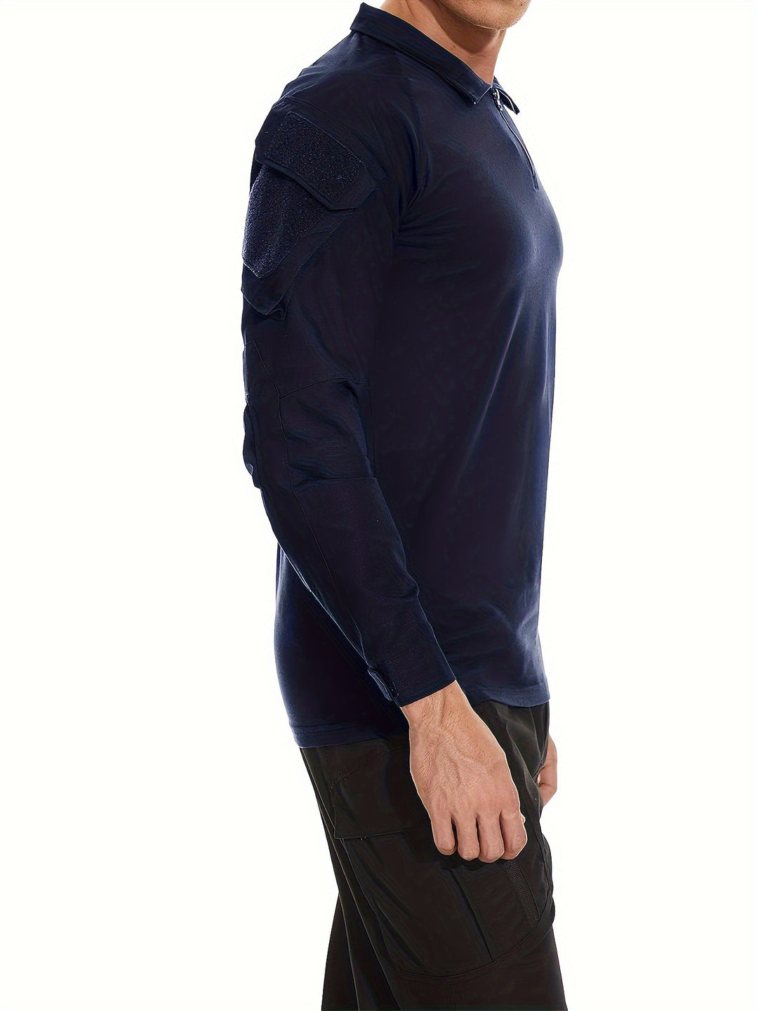 Herensportieve Rits-Jas | Lange Mouwen | Gebreid Slim-Fit | Effen Kleur
